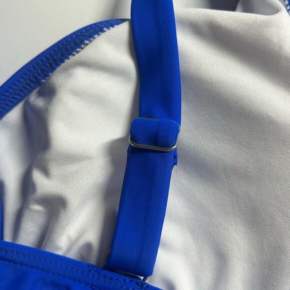 Charmo Maternity Two-Piece Ruched V-Neck Royal Blue Bikini S Small New - Picture 5 of 11